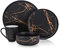 Stone Lain Modern Splash Exquisite Fine China Dinnerware Set, 16 Piece - Service for 4, Black & Gold