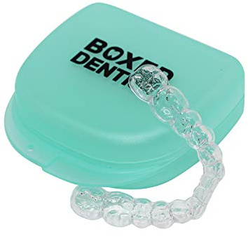 Boxed Dentist | Maßgefertigte Knirscherschiene | Aufbissschiene | Bruxismusschiene | Knirschschiene | Schiene bei Bruxismus, Zähneknirschen (Oberkiefer, harte Schiene)
