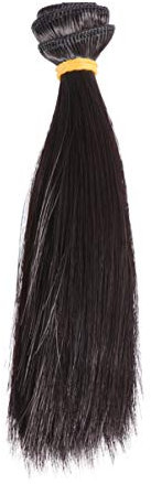 Waldorfpuppe 5 x 15 cm große Puppenhaar-Perücken, selbstgemachte Puppenperücken für selbstgemachte Puppenherstellung, schwarz Puppenhaare Zum Basteln