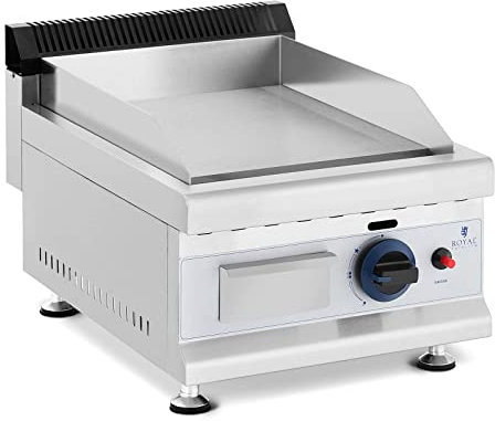 Royal Catering RC-GG35050 Gasgrill 35 x 40 cm glatt 3.000 W Propan/Butan 0,05 bar Gasgrill Edelstahl Gasbräter