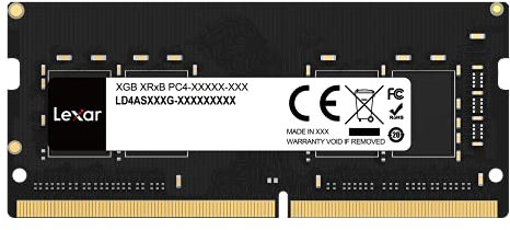 Lexar SODIMM DDR4 RAM 16 Go 3200 MHz, Mémoire pour Ordinateur Portable SODIMM, 260-Pin SO-DIMM, Mémoire RAM, Memoire Haute Performance (LD4AS016G-B3200GSST)