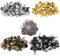 Sweieoni Taschenfüße 200 Stück Bodennägel für Taschen Taschenfüsse Kegelfüße für Handtaschen Füße Spike Cone Studs Legierung Boden Stud, 12mm, 4 Farben