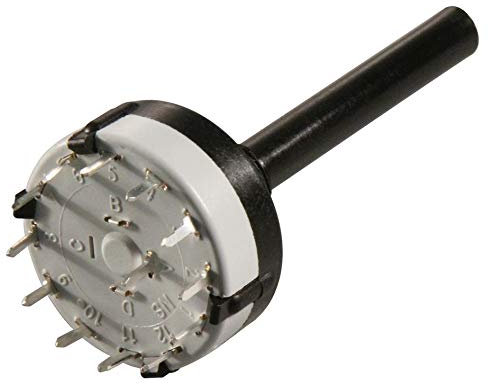 Schalter, 1-polig, 12 POS, Drehschalter, 1 Stück, CK1049