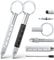 Vicloon Penna Multifunzione, 2Pcs 6 in 1 Multifunzione Strumento Penna con Penna a Sfera, Righello, Portachiavi, Cacciavite (Intaglio e Croce) e Penna Touch Screen, Tool Pen Regalo Festa del Papà DIY