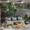 Gecheer 5-tlg. Garten Lounge Set mit Auflagen Gartenmöbel Set Loungemöbel Terrassenmöbel Sofa Set Sofagarnitur Gartengarnitur Balkonmöbel Sitzgruppe Gartensofa für Garten & Terrasse, Massivholz Akazie