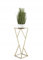 HowHomely Blumenständer Metall 70 x 24 cm - Solider und Minimalistischer Blumenhocker - Gold Pflanzenständer für die Hausdekoration wie Salon oder Schlafzimmer