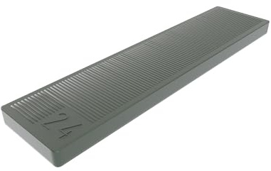 BAUHELD Verglasungsklötze 24x100 x 5mm 500 Stück - Fenster-Abstandshalter aus Kunststoff - Unterleg-Keile mit Feinriffelungen - Als Fensterkeile, Unterleger, Unterlegplatten, Ausgleichsplättchen