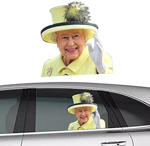 Yajimsa Autofenster Aufkleber - Tod von Königin Elizabeth II - Glas Auto-Fensteraufkleber Wasserdicht Personalisierte Queen Elizabeth, 9. Sept. 2022 - Queen Elizabeth II 1926-2022 Death Tri-bute
