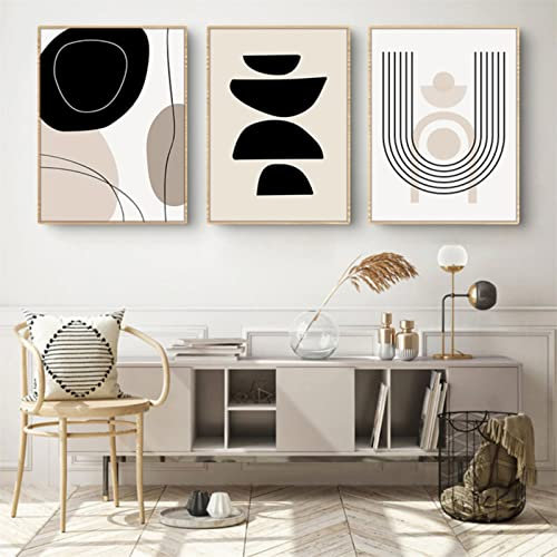 Sarah Duke 3er Boho Poster Set, Abstrakt Kunstposter Wandbilder, Ohne Rahmen Leinwandbilder, Modern Wanddeko Bilder Set für Wohnzimmer Schlafzimmer (40 x 50 cm)