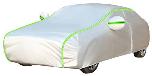 Autoabdeckung für Peugeot 107 Fließheck 2005-2014, Wetterfeste Auto-Abdeckung wasserdichte UV-beständige Winddichte Outdoor-Autoplane(Color:C)