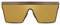 Cheapass Sonnenbrille goldenes Shield Damenmodell im Trendy-Sommerdesign mit goldenem Metallrahmen