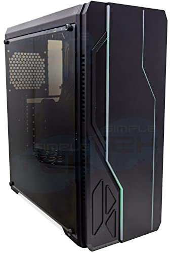 SIMPLETEK – Computergehäuse Gaming RGB Mit Glas Seitenscheibe IN Plexiglas ATX M-ATX M-ITX