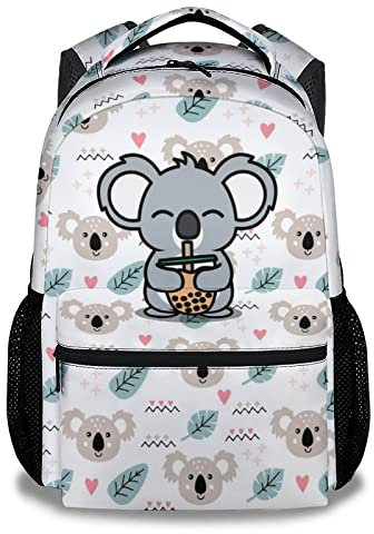 CUNEXTTIME Koala Rucksack für Mädchen und Jungen, 40,6 cm, niedlicher Rucksack für Schule, weiß, leicht, langlebig, Büchertasche für Kinder, Koala1-1, Einheitsgröße