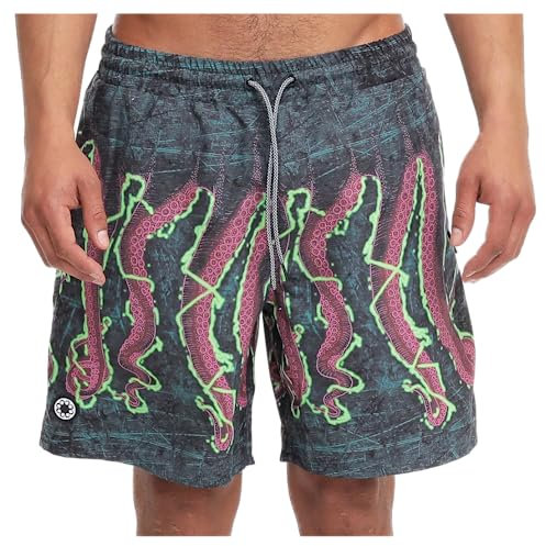 Octopus Marca Traje Pantalones Cortos Mar Shake tentáculos Original Milán, Verde, M