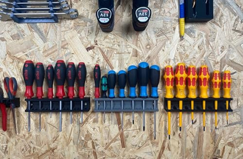 2x Schraubendreher Halter Halterung für Wandmontage Werkzeugwand Werkstatt inklusive Schrauben