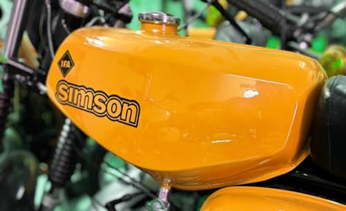 Transparente Simson S50B Aufkleber IFA Electronic Tank Seitendeckel Hell Premium