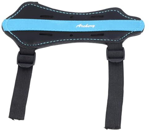 Drfeify Bogenschießen-Armschutz für, Bequem, Atmungsaktiv, Verdicktes PU-Leder, Verstellbarer Bogenschießen-Unterarmschutz für Recurve-Bogen (Blue)
