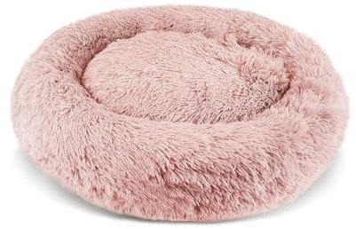PATAM Cuccia Morbida, Lettino per Cani e Gatti a Ciambella Sfoderabile e Antiscivolo, Alaska Rosa, Large 71 cm