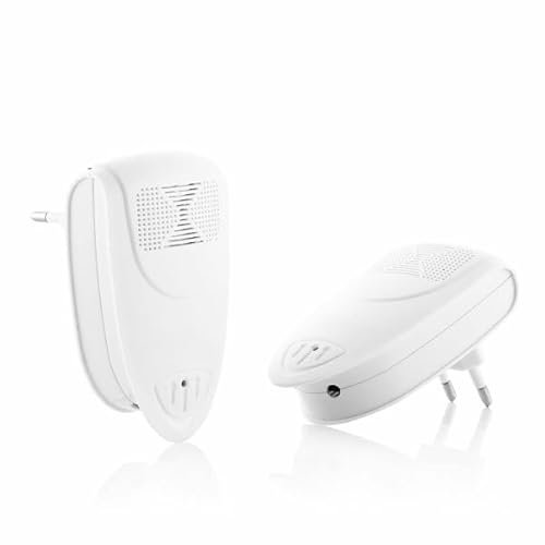 Lot de 2 - Répulsif Ultrason Ondes Electromagnétiques Contre Les Rongeurs - Anti Souris Rats Araignées Cafards Mouches Puces Parasites - Nuisibles Electrique Naturel - Electronic Ultrasonique