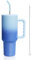 ZEAKKCEE 40oz Tumbler Flask with Straw Lid Handle, Stainless Steel Insulated Water Cup, Large Capacity Travel Mug Keep Cool for Tea Coffee, Best Gift for Women Her (Azure)