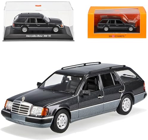 alles-meine.de GmbH Mercedes-B E-Klasse S124 300TE Kombi T-Modell Schwarz 1984-1997 1/43 Minichamps Maxichamps Modell Auto mit individiuellem Wunschkennzeichen