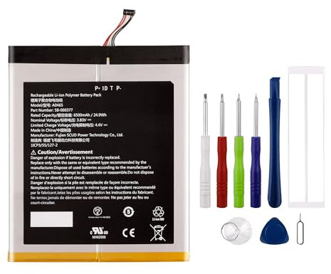 Swark 6500mAh Ersatz Akku 58-000377 Kompatibel mit HD 10 (11th Gen,2021) T76N2B & 10 Plus T76N2P with Tools