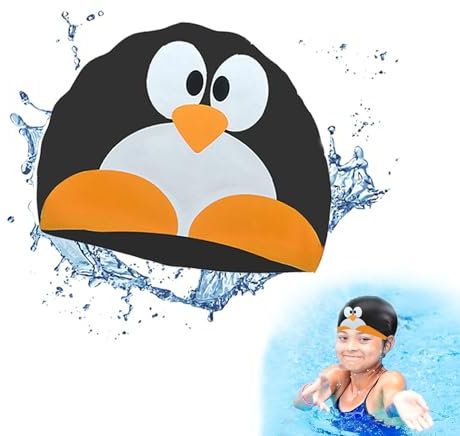 Mengger Gorro Piscina Niño, Gorro Piscina Niña Gorro Piscina Bebe Gorro Natacion Niña Gorro Natación Silicona Gorro para Piscina Niñas Niños Gorro De Natación De Dibujos Animados Gorros Natación Niños