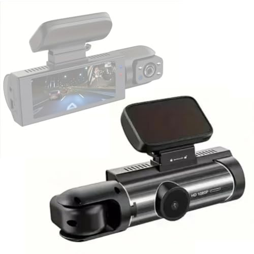 Mulcort 1080P DVR-Dashcam, Doppelkamera für vorne und innen, Fahrrekorder mit 3,16-Zoll-IPS-Bildschirm, 170°-Weitwinkelunterstützung, klare Nachtsicht, Kollisionsverriegelung und Loop-Aufnahme