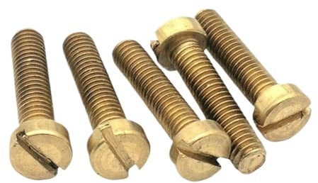 5~100PCS Brass Slotted cheese head screw Brass screw Brass bolt M2 M2.5 M3 M4 M5 M6 M8 (Color : Brass, Size : M2x3 (100pcs))