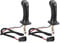 Socobeta Maniglie Joystick per Mini Escavatore 2 Pezzi a 3 Pulsanti, Maniglia Kit Leva Joystick in Lega di Alluminio a 6 Pin per Escavatori, Adatta per DH DX150 215 225 300 370 9C