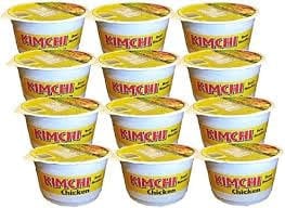 Mr. Noodles Chicken/Pollo Kimchi Cup Noodles 86g x 12 | Bold Chicken and Kimchi flavor | Instant Convenience | Portable and lightweight cups | Perfect for busy days | Long-lasting pantry staple