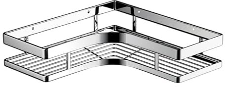 BAOFUYA Mensola angolare per doccia, da bagno, in acciaio inox, con supporto per piatti, da montare a parete, con supporto per piatti