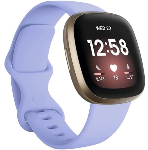 Armband Kompatibel mit Fitbit Versa 4/Fitbit Versa 3/Fitbit Sense 2/Fitbit Sense, Weiches Atmungsaktiv Silikon Sportarmband für Fitbit Versa 4/Fitbit Versa 3/Fitbit Sense 2/Fitbit Sense