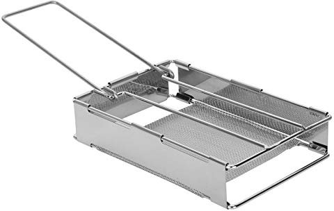 FLEXMAN Hand Toasterständer, Faltbarer Toastständer aus Edelstahl, Tragbarer, Zuverlässiger Picknick Toastständer für Den Außenbereich für Camping und Rucksackreisen