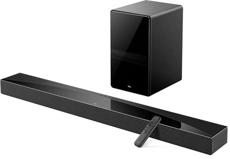 TCL Q75H 5.1.2 Kanal RayDanz Technologie Dolby Atmos & DTS:X Soundbar mit kabellosem Subwoofer, Verknüpfung via HDMI 2.1 und BT 5.3