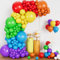 Luftballon Girlande Bunt, 117 Stück 5 10 12 18 Zoll Regenbogen Ballon Girlande Geburtstag Set, Pastell Luftballon Blau Lila Buntes Latex ballons Set für Geburtstag Babyparty Hochzeit Party Dekoration