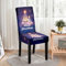 Morbuy Weihnachten Stuhlhussen 2/4/6er Set, Stretch Hohen Zurück Stühle Stuhlbezug Für Esszimmer, Abnehmbare Waschbar Stuhlbezug, Für Küche Party Weihnachten Dekoration (Blau,4pc)