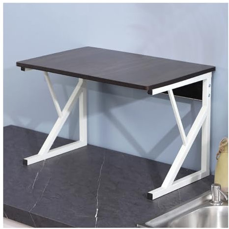 DONGGANSHI Soporte para microondas, Rejilla para Horno de Cocina en Forma de K, Rejilla para Horno de Alta Resistencia, Estante de Almacenamiento de Cocina Independiente de 2 Niveles, Soporte