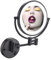 ZXXDSMYF Wall Mount Makeup Mirror with Lights and 5X Magnification,8 Inch Double-Sided Swivel Wall Mounted Makeup Mirror Black Extendable Vanity Mirrors Two Side 360 Swivel Cosmetic Face