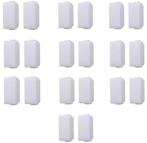 MODULI FRUTTI PRESE BIPASSO 10A 16A 230V INTERRUTTORI PULSANTI SCHUKO USB DIMMER SENSORI ANTENNA RETE COMPATIBILE CON BTICINO MATIX (10x, falso polo 2x)