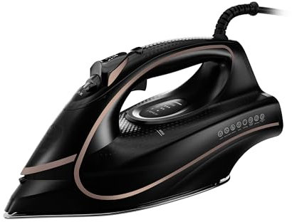 Vertenz Glide 30 | Dampfbügeleisen mit Keramiksohle | 2600-3200W | Vertikales & horizontales Bügeln | LCD-Display | Selbstreinigung | Anti-Tropf & Anti-Kalk | 450 ml Wassertank | 80g/min Dampfstoß