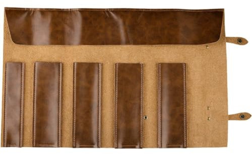 Bolsa Para Cuchillos De Chef, Bolsa De Cuero Para Almacenamiento De Cuchillos Con 5 Ranuras, Bolsa Para Cuchillos De Chef, Funda De Cuero Para Cuchillos, Funda Impermeable Para Cuchillos Para Acampar