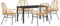 vidaXL Gartenstühle Set aus 2 Braun Poly-Rattan Leichte Armlehnstühle Patio Dining Möbel Wetterfest Modernes Design für Außenbestuhlung Stuhl Sitze Balkon