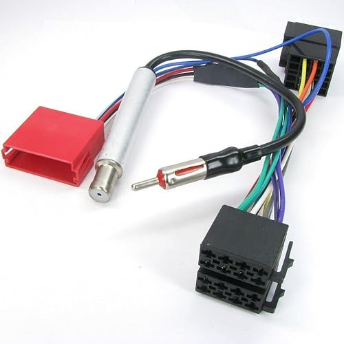Motorguard Car Cd Radio Amplified Active Iso Wiring Loom Harness Adaptor Connector for Audi with Aerial Adaptor Booster