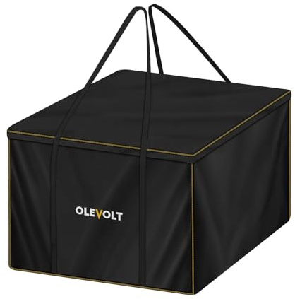 OLEVOLT Auflagentasche Gartenauflagen Aufbewahrungstasche 80x80x60cm | 600D Oxford Gewebe Schutzhülle Polsterauflagen mit Tragegriff Aufbewahrungstasche für Auflagen Weihnachtsbaum Gartenkissen