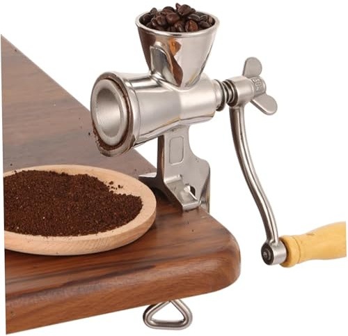 Grain Grinder Heavy Duty Grain Mill Grinder with High Hoppers Stainless Steel Manual Wheat with Hand Crank for Grains Smaller Than Soybeans S