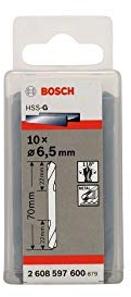 Bosch Pro Doppelendbohrer HSS-G geschliffen (10 Stück, Ø 6,5 mm)