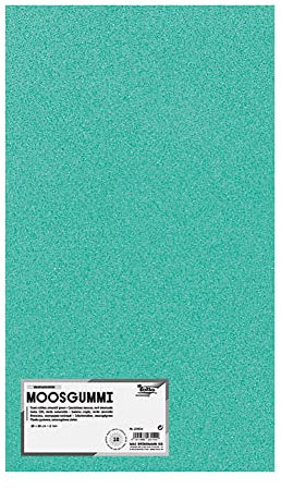 folia 231054 - Moosgummi, 2 mm, ca. 20 x 29 cm, 10 Bögen, smaragdgrün - ideal für vielseitige Bastelarbeiten