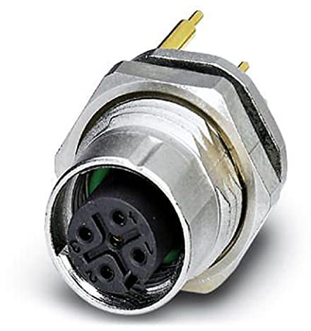 PHOENIX CONTACT SACC-DSI-FS-5CON-L180/12 SCOSH Gerätesteckverbinder Hinterwund, 5-Polig, M12-SPEEDCON, A-Kodiert, Ausführung mit 12mm langen Lötstiften, 20 Stück