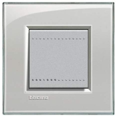 Marco cuadrado 1 elemento Living Light LNA4802KG Bticino color Gris Hielo